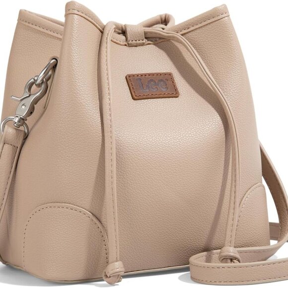 Lee Small Crossbody Bags for Women Drawstring Bucket Purse with Adjustable Strap - Picture 8 of 9